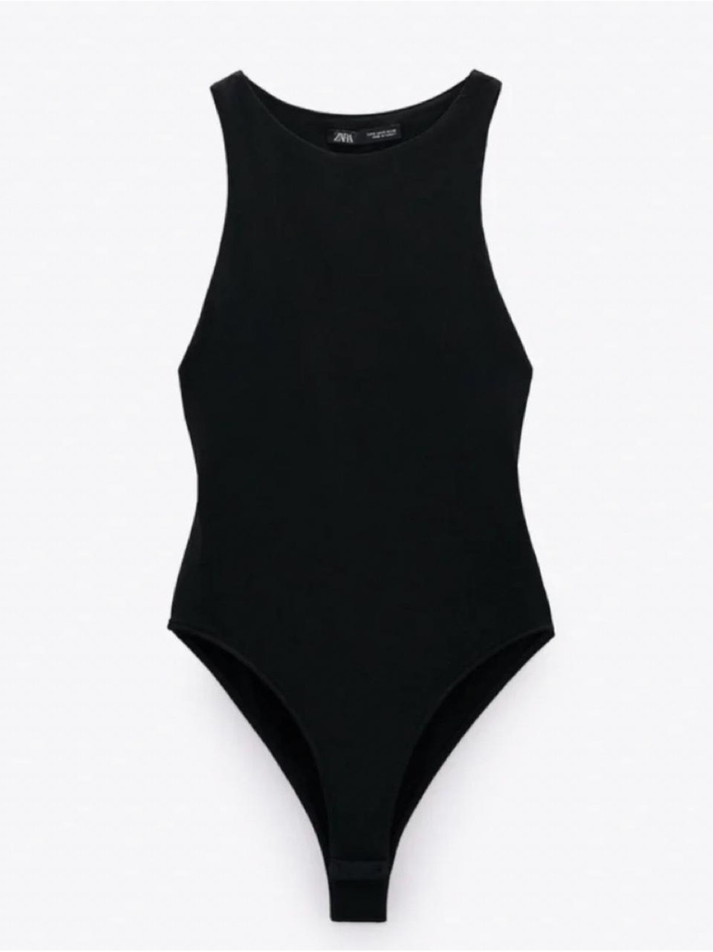 ZARA Black High-Neck Sleeveless Bodysuit for Kids